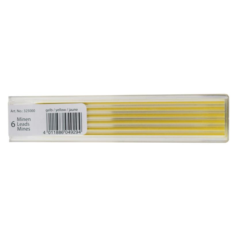 Stanger Fallminen-Bleistiftminen gelb HB 0,3 mm, 6 St. (6 Stk., 0.30 mm, HB) (325000)
