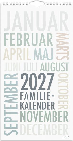 Mayland 2027 Vægkalender, Trendart