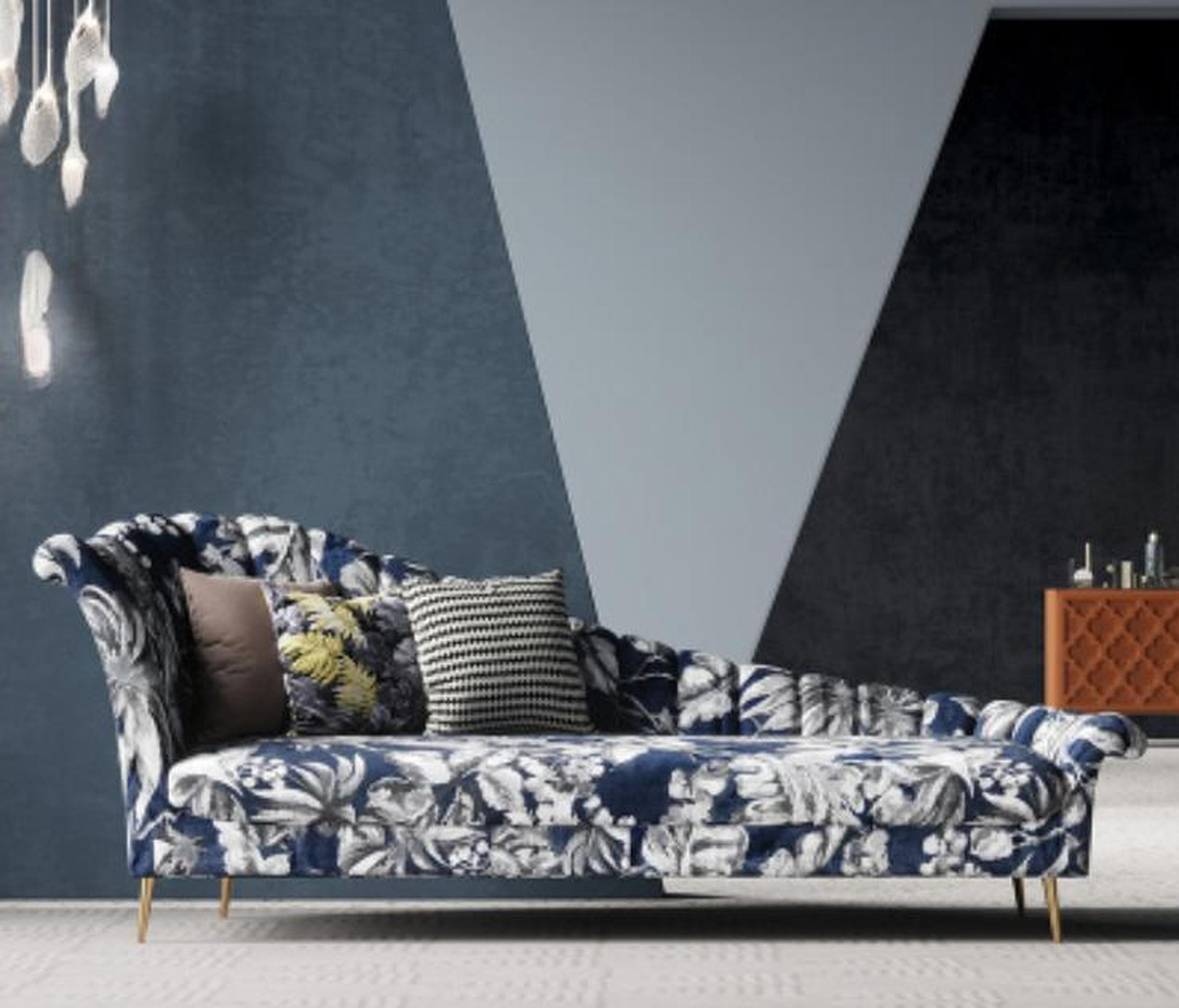 Textil Chaise Lounge Liege Polster Liegen Sofa Relax Chaiselounge Club Möbel Neu