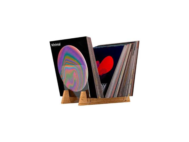 Meuble étagère - Glorious - AMS-RECORD-STAND-75 - 75 vinyles - Bois clair - Acrylique transparent