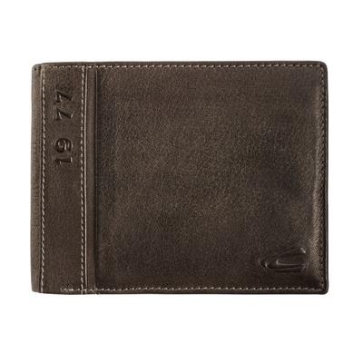 Geldbörse CAMEL ACTIVE "Melbourne", Herren, schwarz, Leder, Antik-Look, Kleinlederwaren, aus hochwertigem Rindsleder mit kernigen Nähten im Used Look