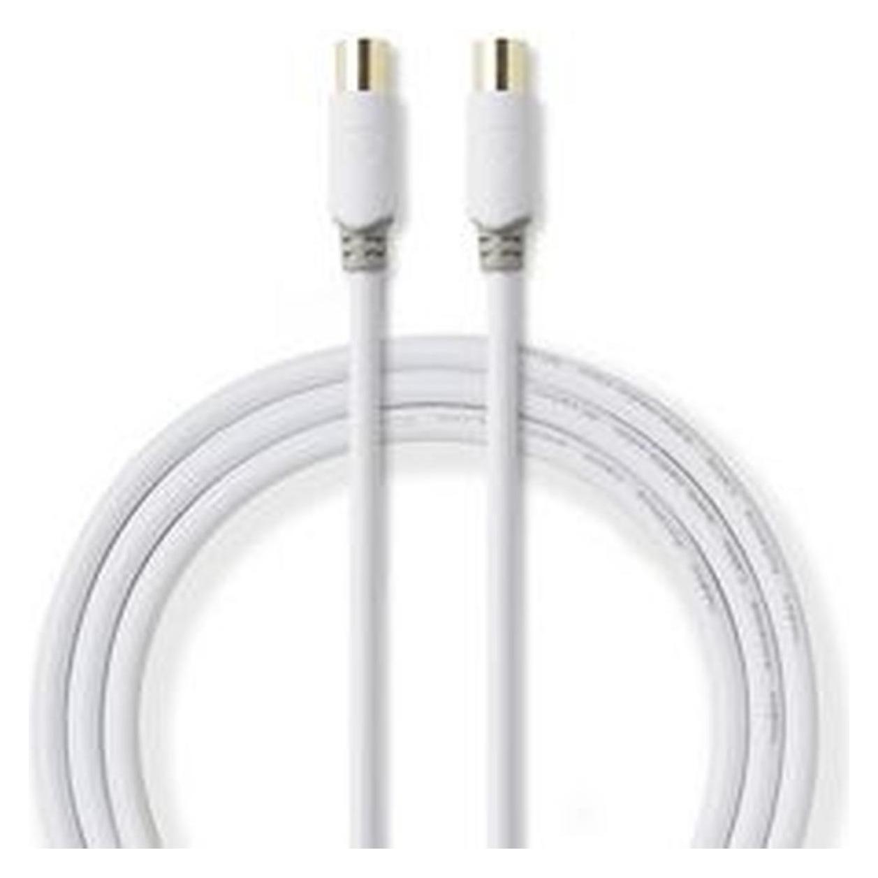 Nedis Koaxialkabel 100 dB IEC (Koaxial) Stecker auf Angul (100 dB, Antennenkabel) (CSBW40015WT20)