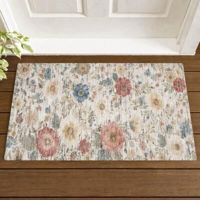 Addison Rugs Machine Washable Indoor/ Outdoor Floral Cheri Chantille Rug
