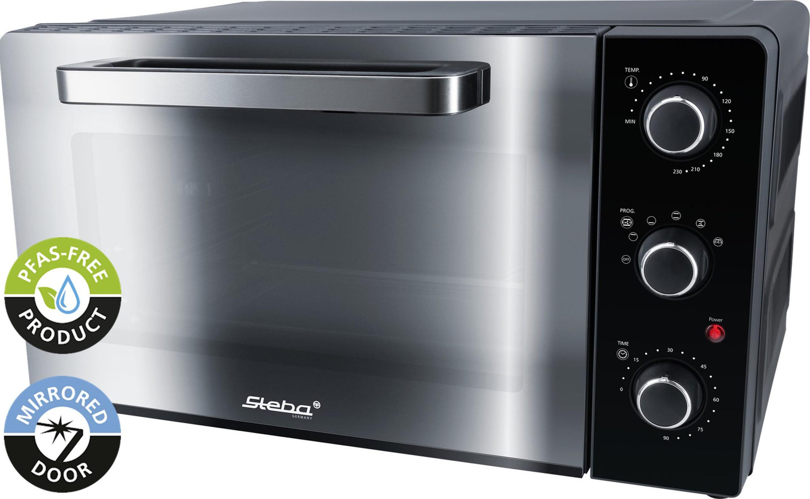 Steba KB 238 Mini-oven met heteluchtfunctie, 38 liter, 2000 Watt, inclusief 3 bakplaten