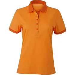 James & Nicholson Damen Jersey Melange Polo JN705 orange melange/dark orange L