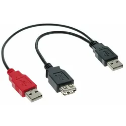INLINE USB Y Kabel (für Zusatzstrom)