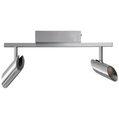 LUMICOUTURE LED Deckenstrahler "Risell", silber (aluminium,, holzfarben), 2, H: 16cm, 1 Stk., Leuchten, 2700 K, dimmbar, schwenkbar, Aluminium, LED Deckenstrahler