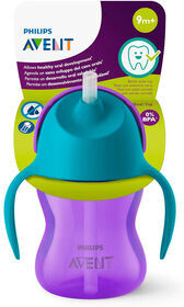 Philips Avent Copo palhinha com pegas roxo azul 1 un