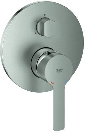 Grohe Lineare Fertigmontageset 24095DC1 supersteel, UP-Einhebelmischer mit 3-Wege-Umstellung