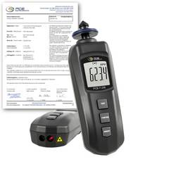 PCE Instruments PCE-T 238-ICA Handtachometer kalibriert (ISO) optisch, mechanisch 0.5 - 19999 U/min 5 - 99999 U/min