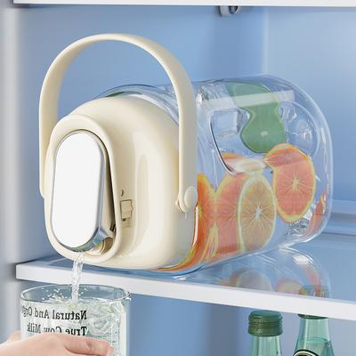ModernMart Dopamine Wave Large Water Bottle With Handle For Cold Drinks cream White