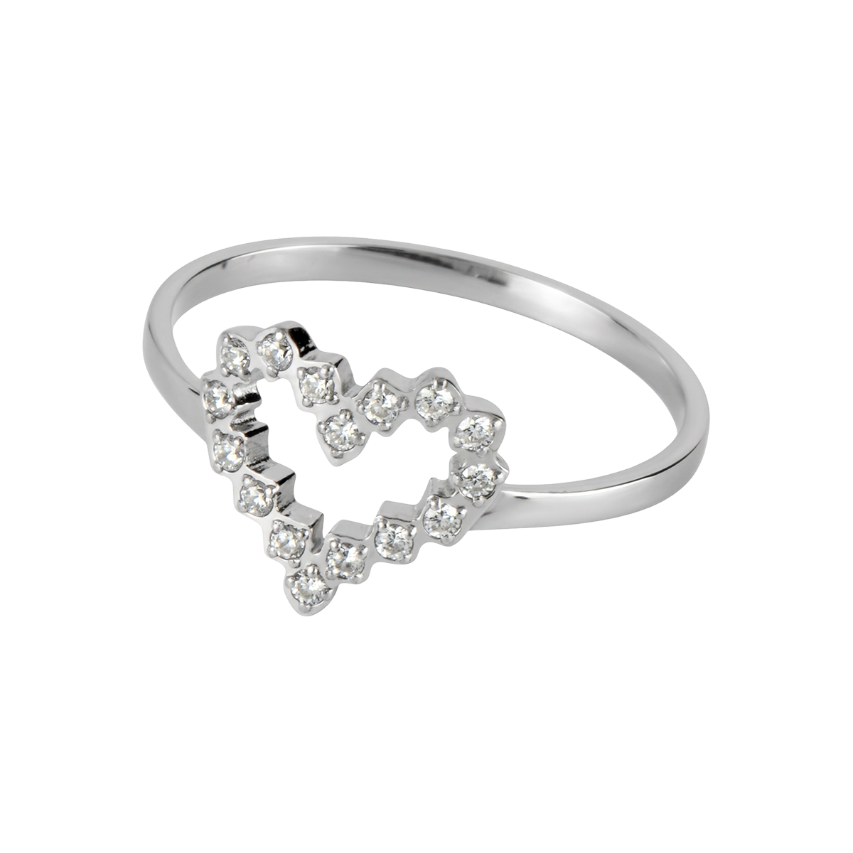 Jacques Lemans Ring Edelstahl mit Zirkonia