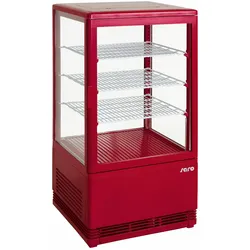 SARO Mini-Umluftkühlvitrine Modell SC 70 rot