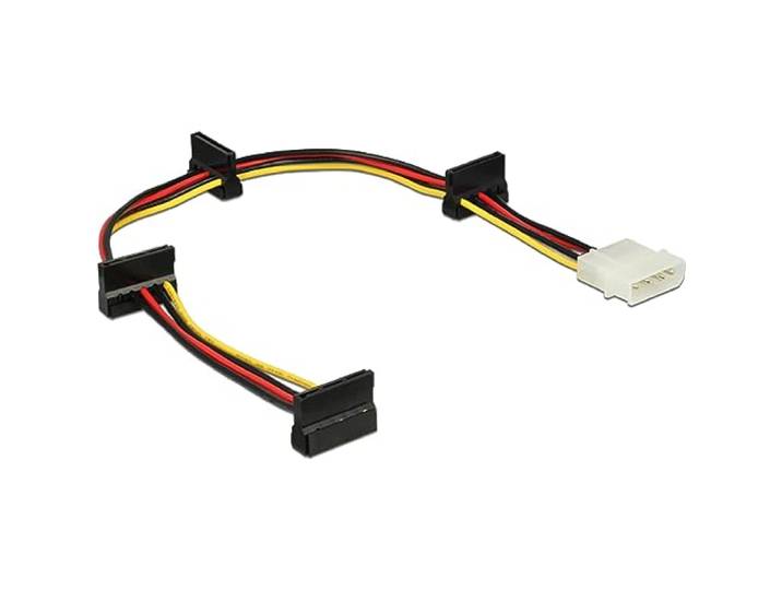 DeLock Kabel Power Molex 4-pins stekker > 4 x SATA 15-pins bus 40 cm