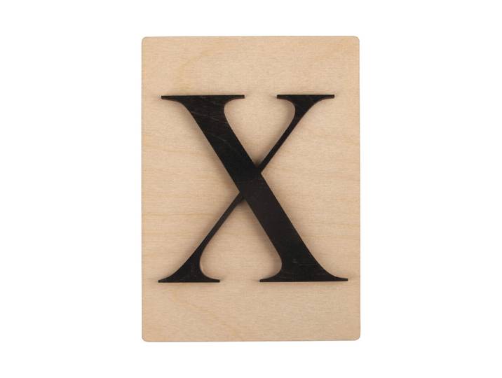 Holz-Buchstabe X, FSC Mixed Credit