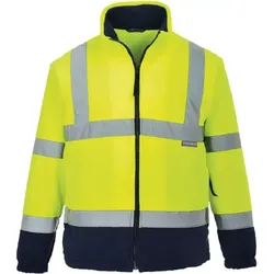 Warnschutz Fleecejacke "F301" - M - gelb/marine