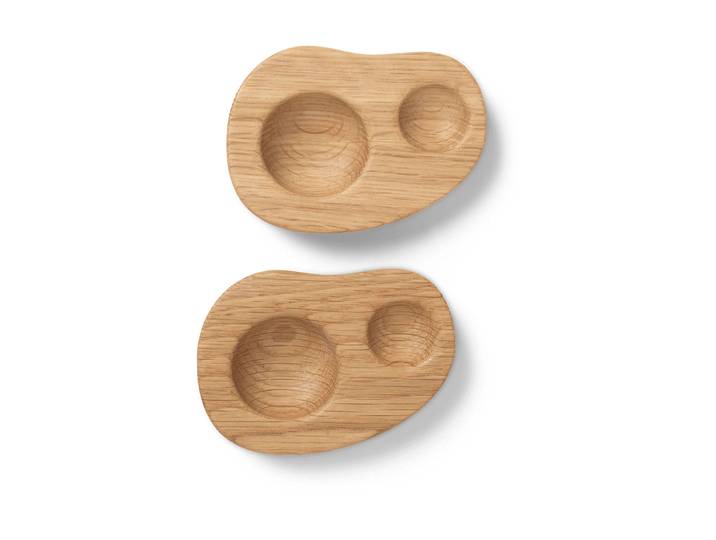 Ferm Living Coquetier Cairn Lot de 2 Oak