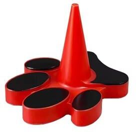 Inspire Curations No Spill Dog Toy Holder Plug For Classic Stuffable Toys (XSXXL) red 3pcs