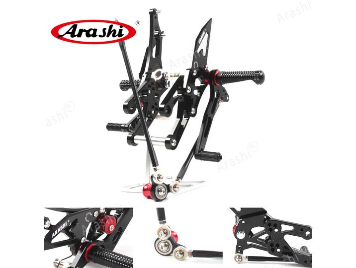 Arashi-Repose-pieds réglable pour Honda, ensembles arrière du pilote, repose-pieds CNC, HONDA CBR1000RR 2004 2005 2006 2007, CBR 1000 RR 04 05 06