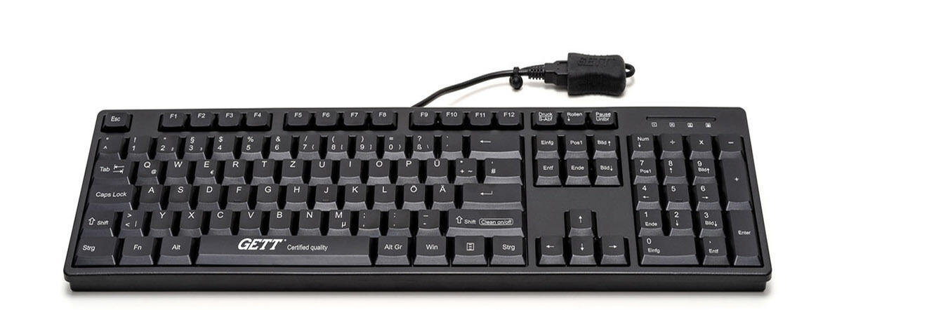 GETT CleanType Easy Basic kabelgebundene Tastatur - QWERTZ DE - schwarz KL26211