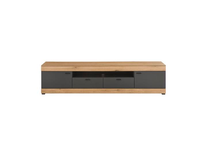 Mid.you Lowboard, Graphit, Eiche, Kunststoff, 2 Schublade(n) Schubladen, 200x48x45 cm, Typenauswahl, stehend, Wohnzimmer, Wohnwände, Lowboards, Lowboards stehend