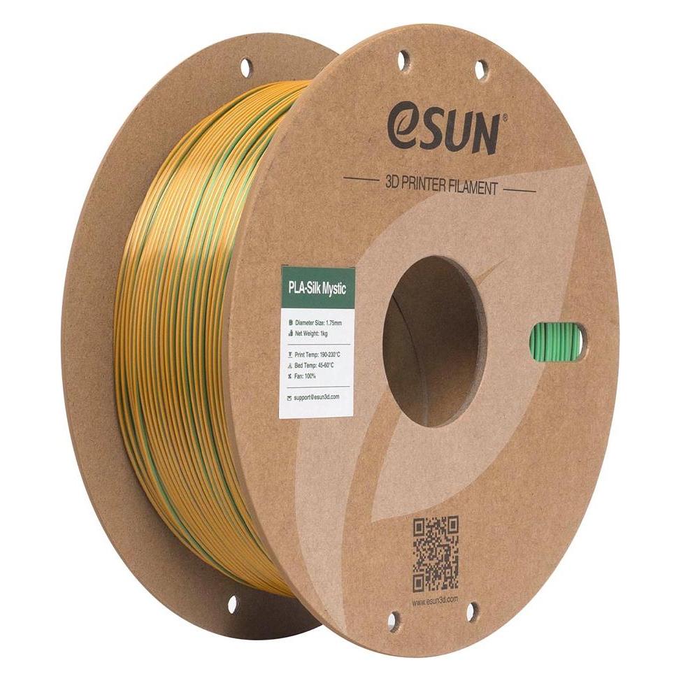 eSUN eSilk Mystic-PLA Gold-Schwarz-Grün Filament 1.75mm 1Kg (PLA, 1000 g, 1.75 mm) (ePLA-SilkMystic-P175JGB1)