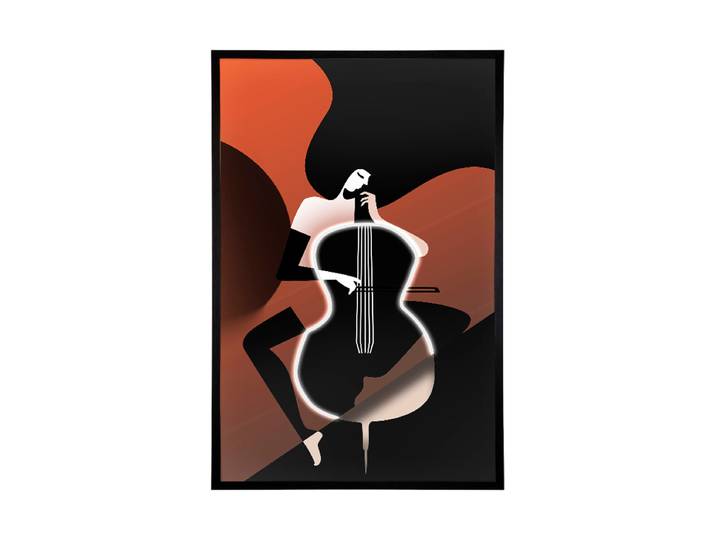Design Wandbild „Violinchelo“ mit LED-Beleuchtung Multicolor Schuller