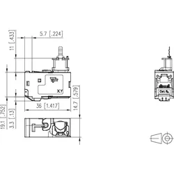 METZ CONNECT C6Amodul 90° Jack RJ45 modulare Anschlusseinheit
