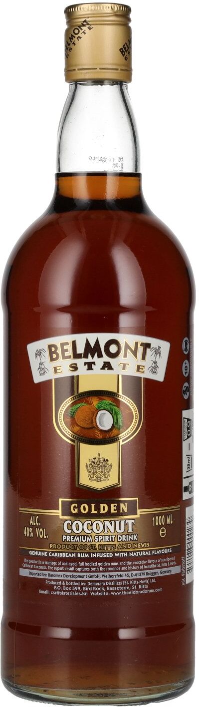 Belmont Estate GOLDEN COCONUT Premium Spirit Drink 40% Vol. 1l