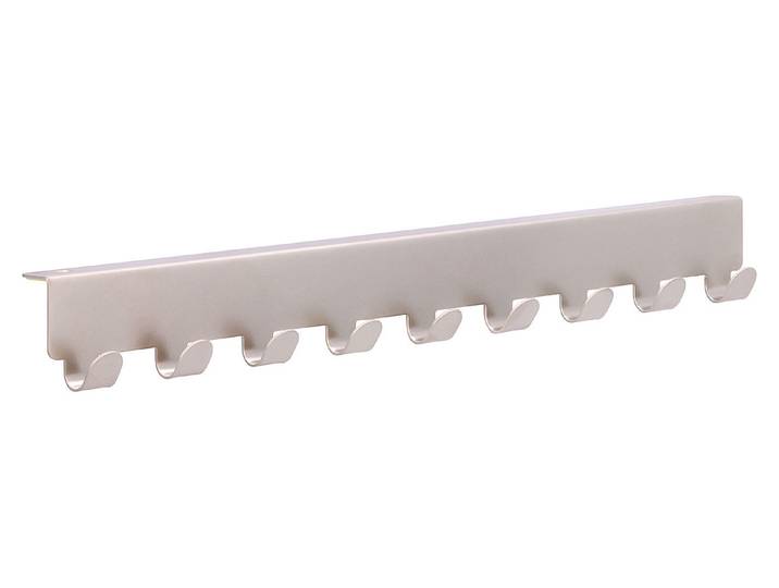 Siro Türgarderobe mit 9 Haken Metall Nickel Matt 37 cm