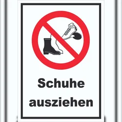 HB-Druck Schuhe ausziehen Schild A0 (841x1189mm)