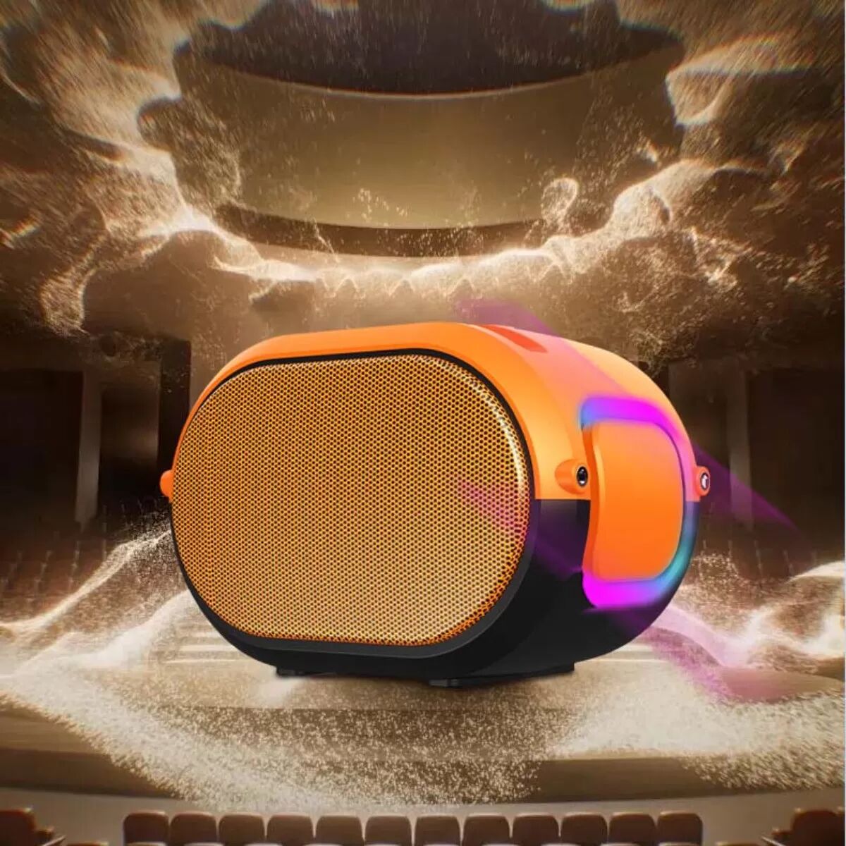 INF Mini Multifunktionaler Tragbarer Lautsprecher Orange