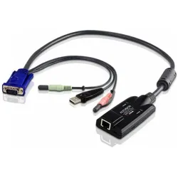 Aten VGA-auf-KVM-Adapterkabel, KVM Switch, Schwarz, Mehrfarbig