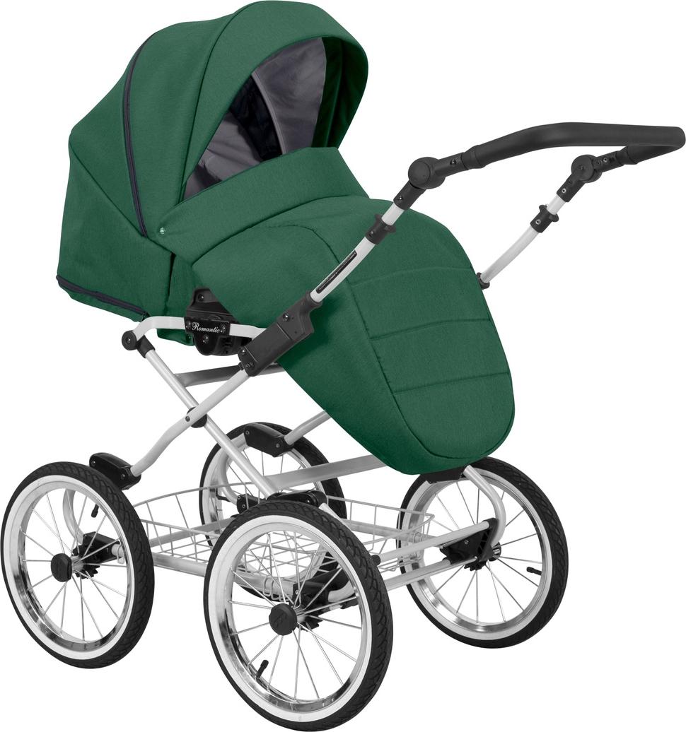 Kinderwagen Kunert Romantic 2in1 - Silberner Rahmen - Farbe: Grün