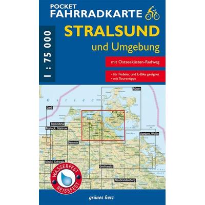 Pocket-Fahrradkarte Stralsund und Umgebung, Sonstige von , Grünes Herz, 978-3-86636-291-8