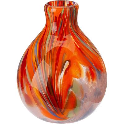 Tischvase GILDE "Vase Dream orange", bunt (orange), B:18cm H:24cm T:18cm Ø:18cm, Glas, Vasen
