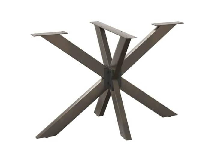 hliofuir Esstischbein Spinnenform Stahl Tischgestell 120x68x73 cm Robustes Metall Tischuntergestell in Spinnennetz Optik für schwere Holzplatten in Küche und Esszimmer.