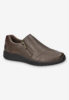 Women's Karol Comfort Flat by Easy Street in Brown (Size 10 M)