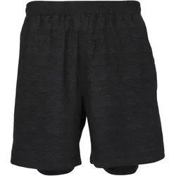 ENDURANCE Vanclause Melange 2in1 Shorts Herren 1001BM - black melange 3XL