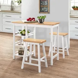 vidaXL Bar Set 3 Stück MDF Weiß