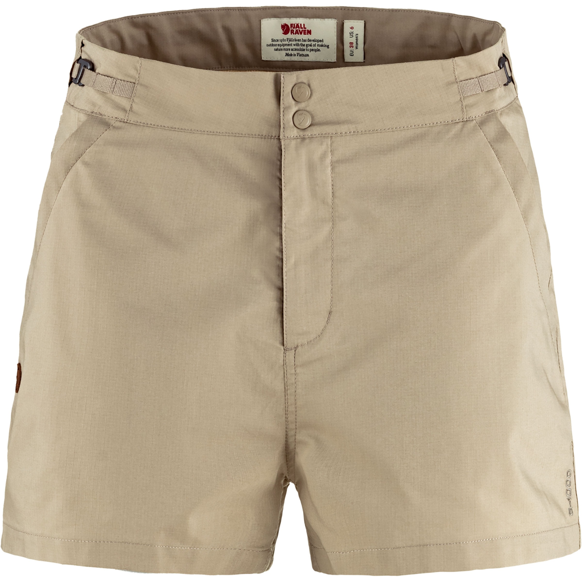 Fjällräven Abisko Hike Damen Kurze Hosen beige Größe M Camping Windabweisend Wasserabweisend