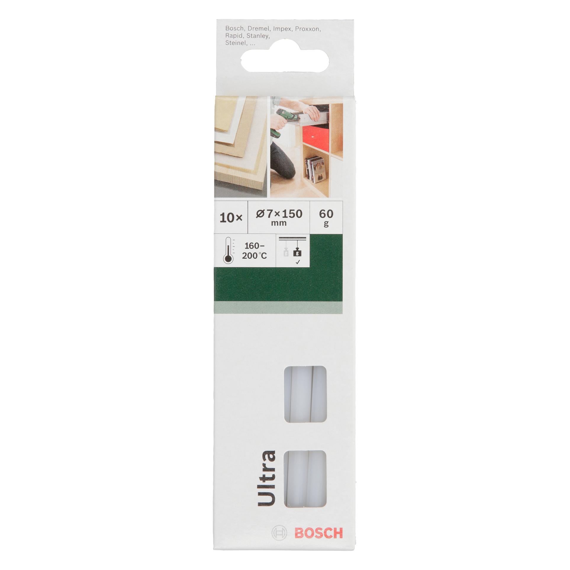 Bosch Zubehör 10-tlg. Klebestick-Set Ultra Power (2609256A03)
