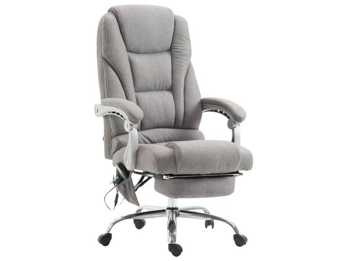 CLP Chefsessel Stoff Grau, Metall, 68x118x64 cm, Büromöbel, Bürostühle, Chefsessel