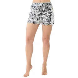 Shorts "Sequin",  silber