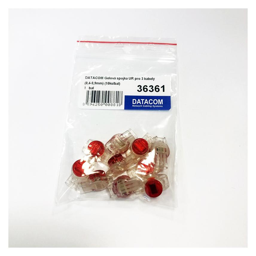 Datacom Gel-filled connector UR for 3 cables (0.4-0.9mm) (10pcs/pack) (36361)