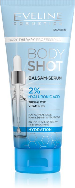 Eveline Cosmetics Body Shot 2% Hyaluronic Acid deep moisture balm for dry skin 200 ml