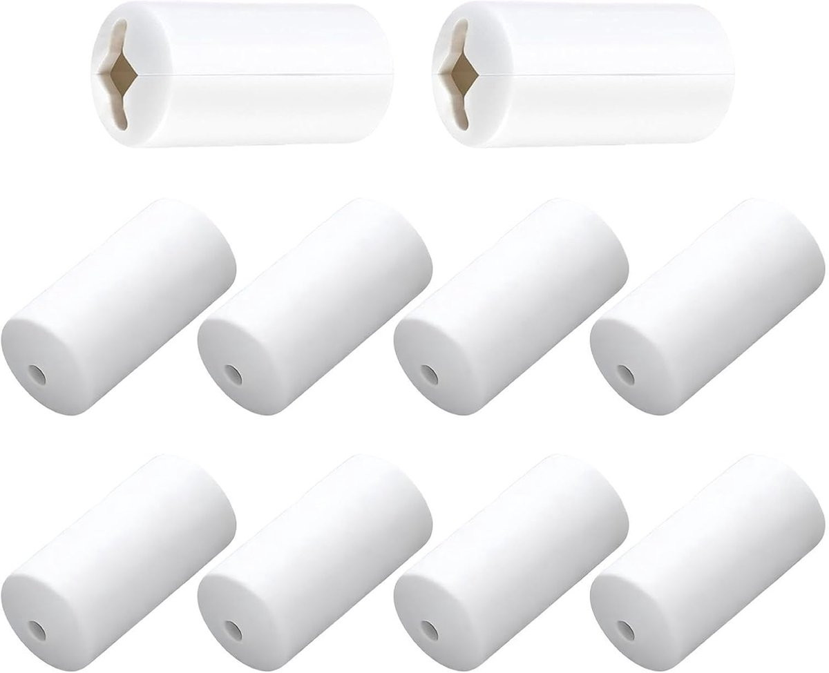 10 stuks Koordcondensors Wit - Universele Raamdecoratie Accessoires voor Breekveilige Beveiliging