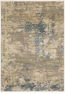 Style Haven Shiloh Abstract Beige/Blue Multi Wool Blend Area Rug