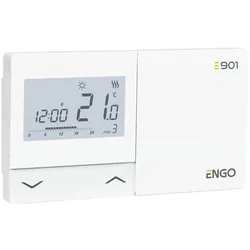 Salus Engo Programowany, przewodowy regulator temperatury E901, Thermostat, Weiss
