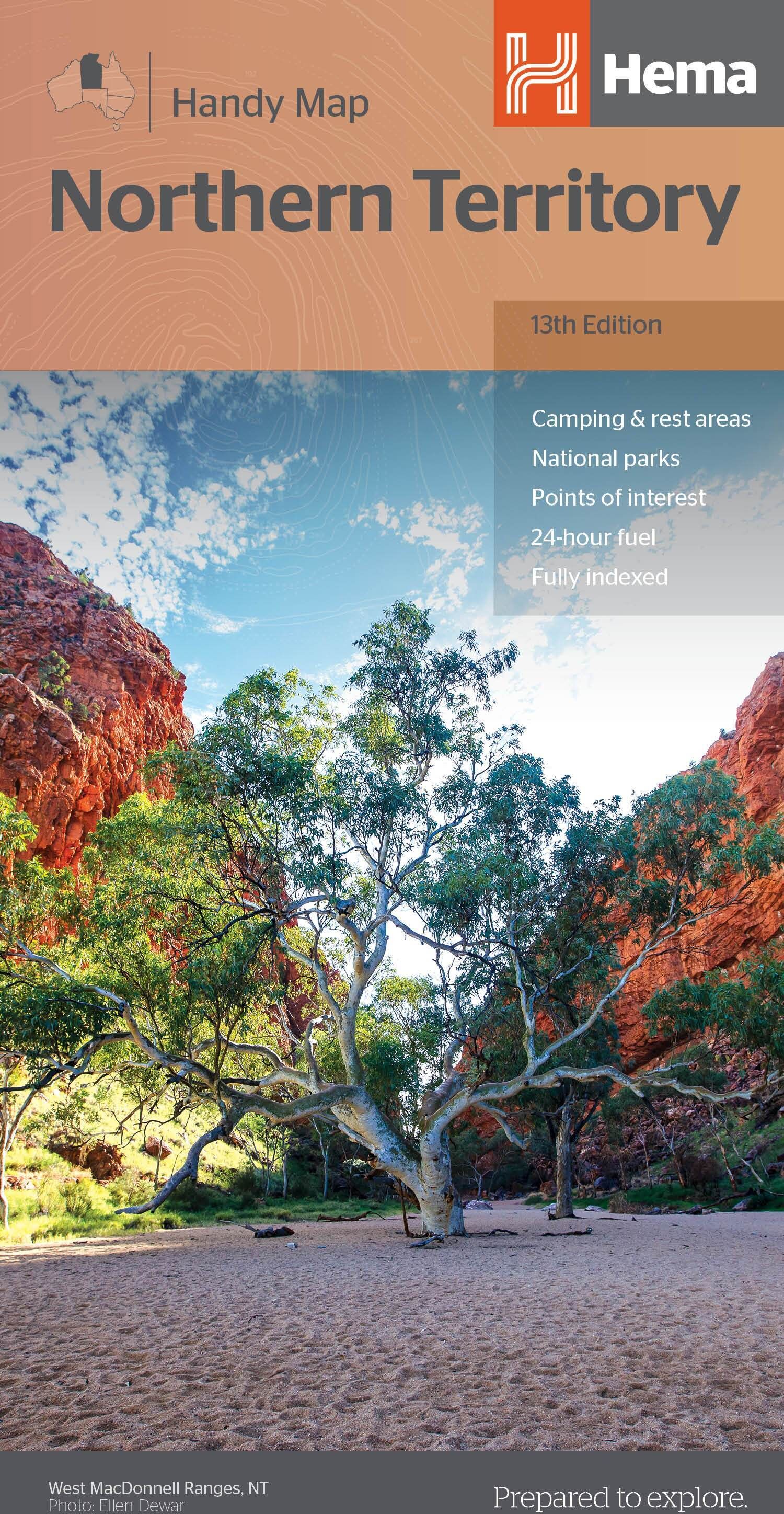 Carte routière - Territoire du Nord (Australie)   Hema Maps - Handy map